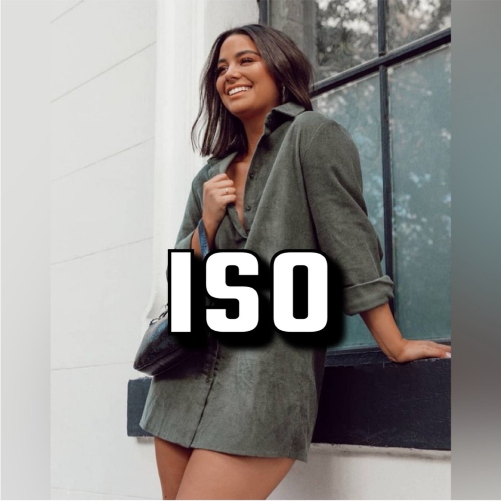 ISO: Green Corduroy Button Down — Princess Polly x Bella Fiori